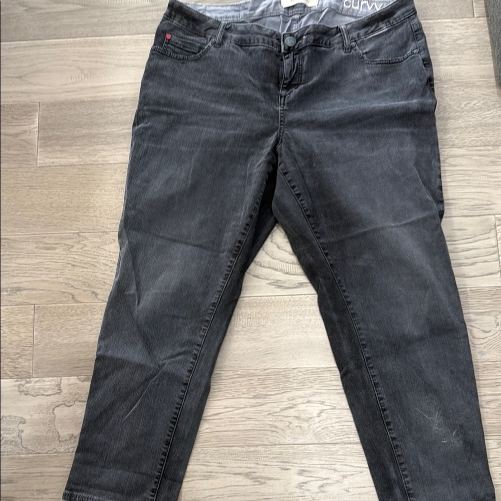 Slinky Brand Black Ankle Cropped Jeans